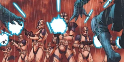 Clone stormtroopers enforced the Emperor's reign during the early years of the Galactic Empire.