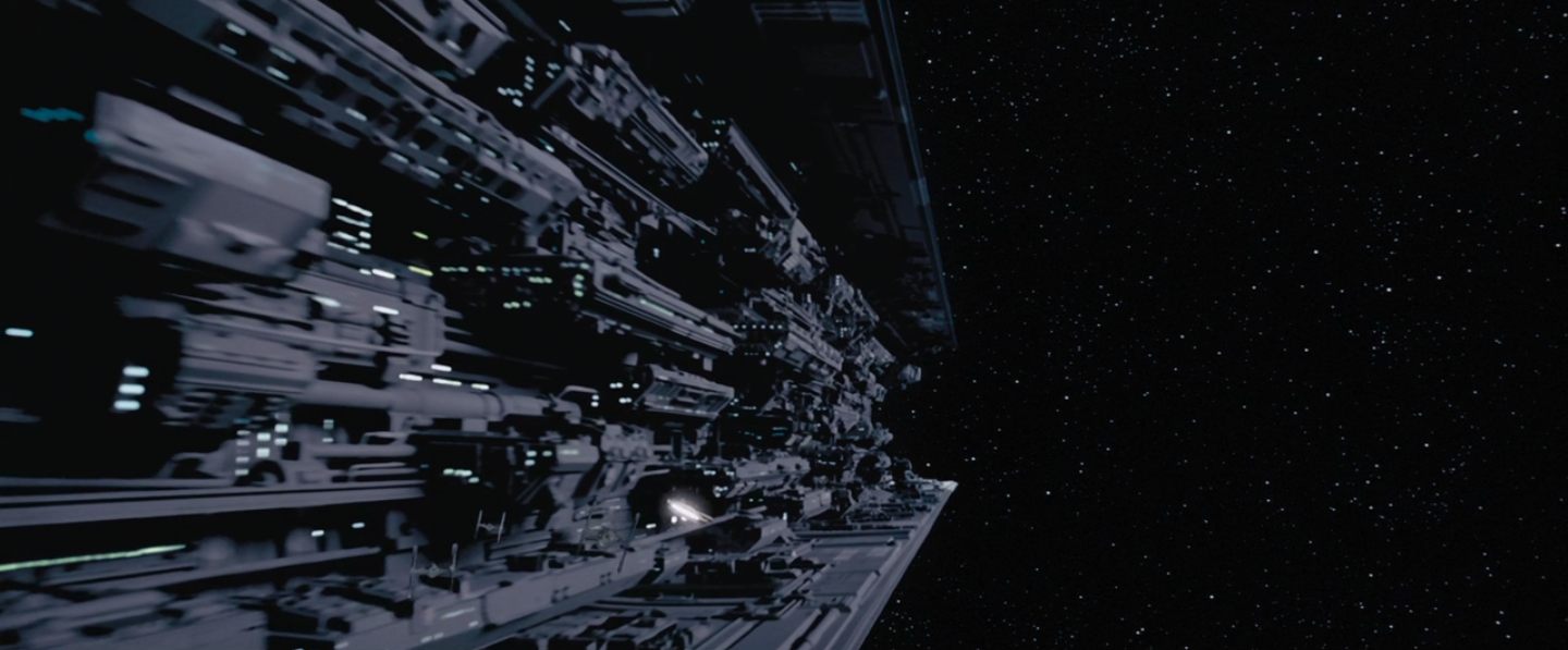 The Millennium Falcon escapes from the Executor.