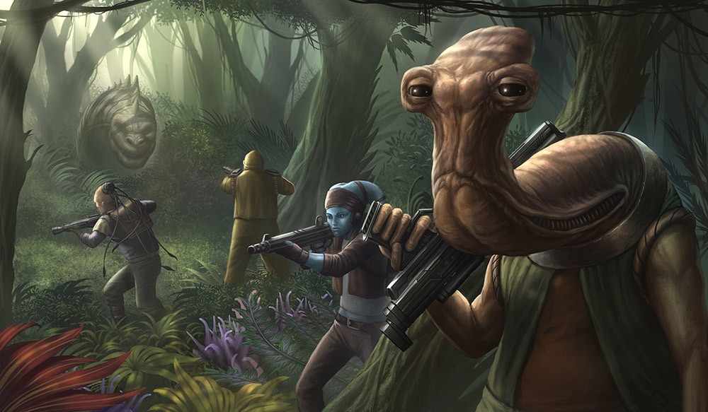 A group of sentients hunting illegally