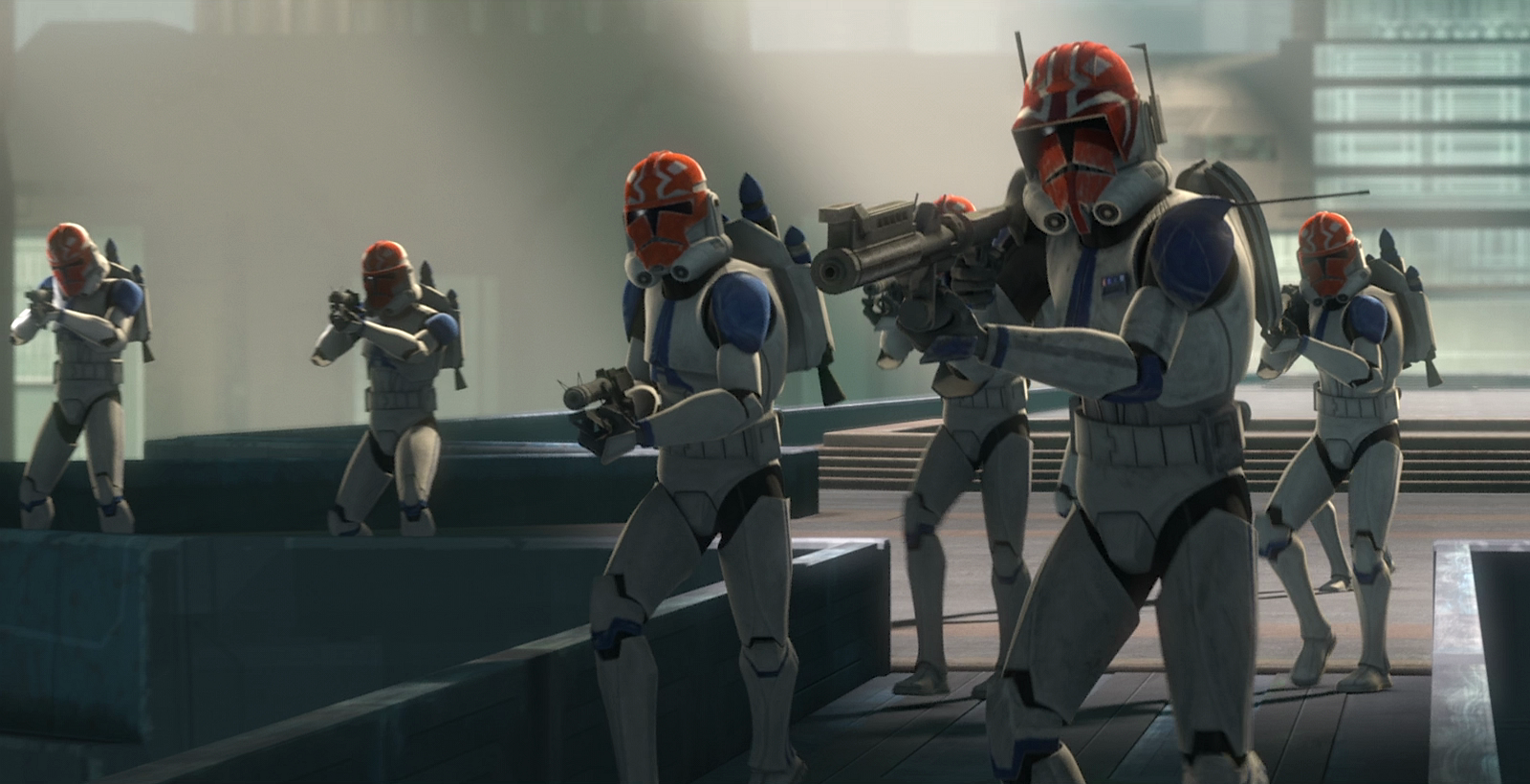 Clone Captain Vaughn led their troops during the Siege of Mandalore.