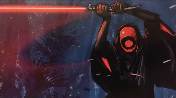 Concept art for the "Jedi Killer" which ultimately inspired the design of the Guavian security soldier.