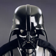 Vader's helmet in all its inky, symmetrical blackness