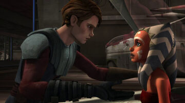 Anakin cerca di consolare Ahsoka