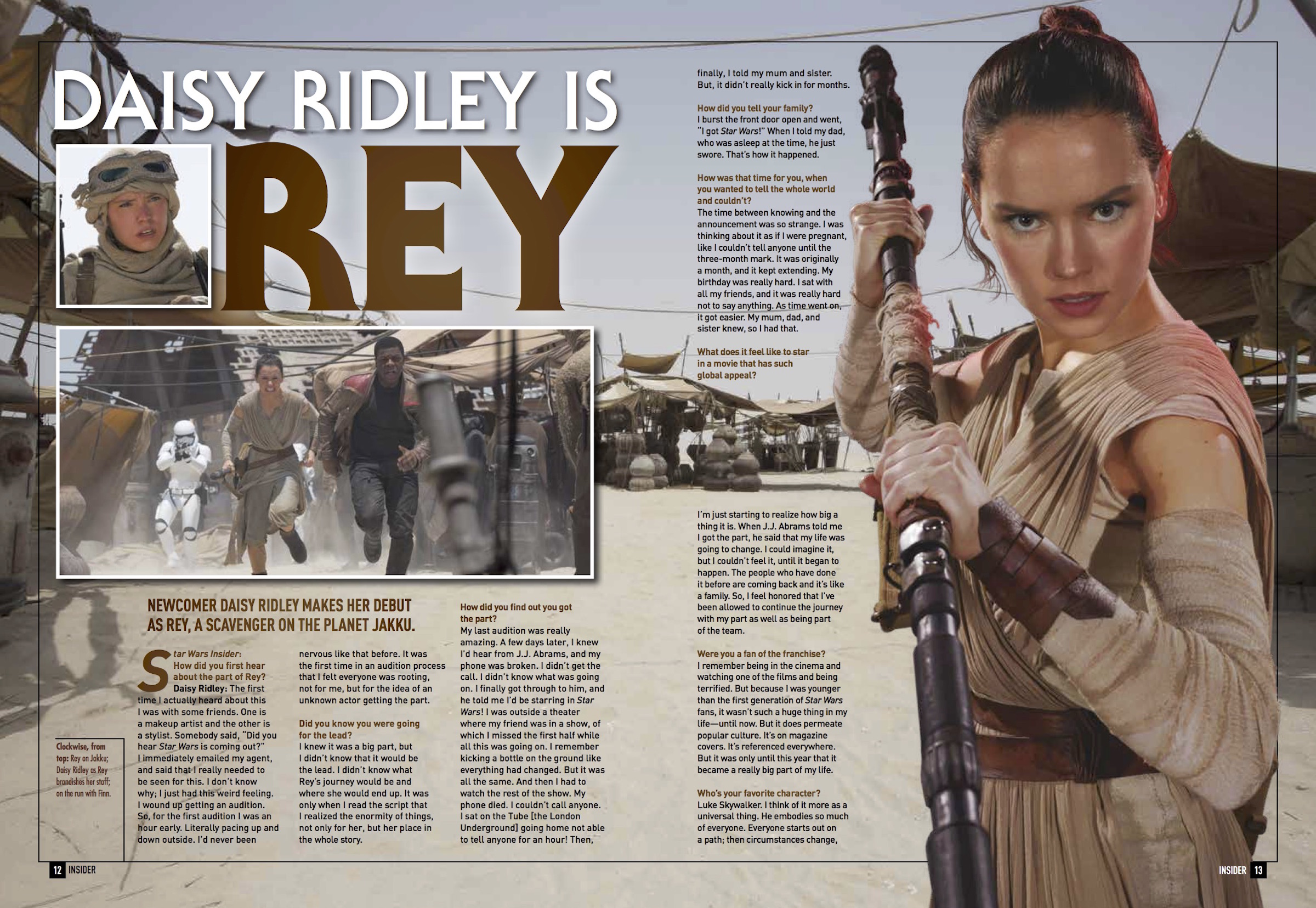 Daisy Ridley Is Rey appearance in Common Appearance