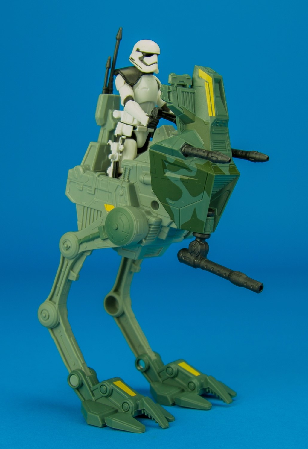 A 3-3/4" mobile assault walker toy.