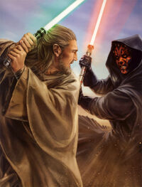 Qui Gon Jinn vs Darth Maul – Duel on Tatooine by Chris Trevas