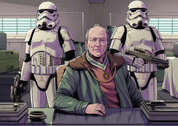 The Client and stormtroopers