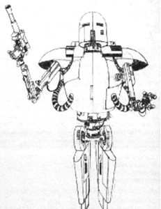 An AD-series armorer droid