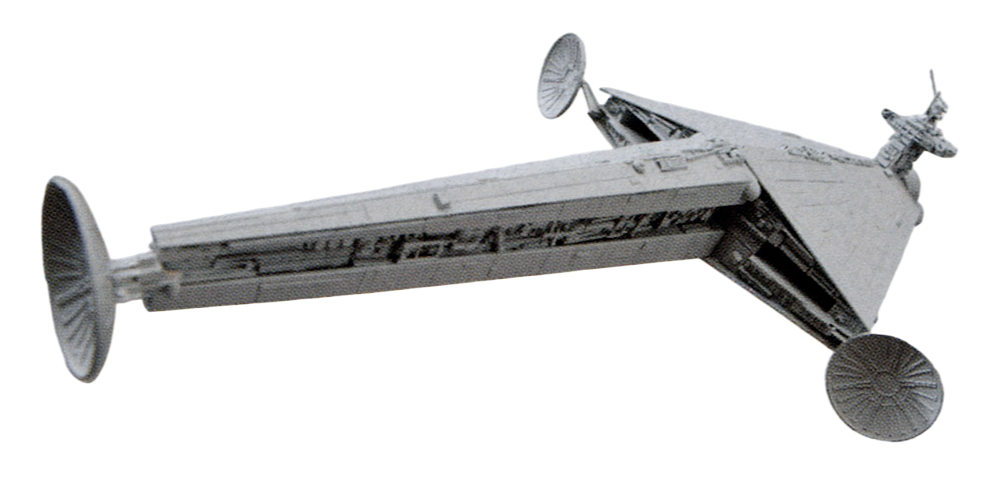 A Cantwell-class Arrestor Cruiser had three large dish-shaped tractor beam emitters.