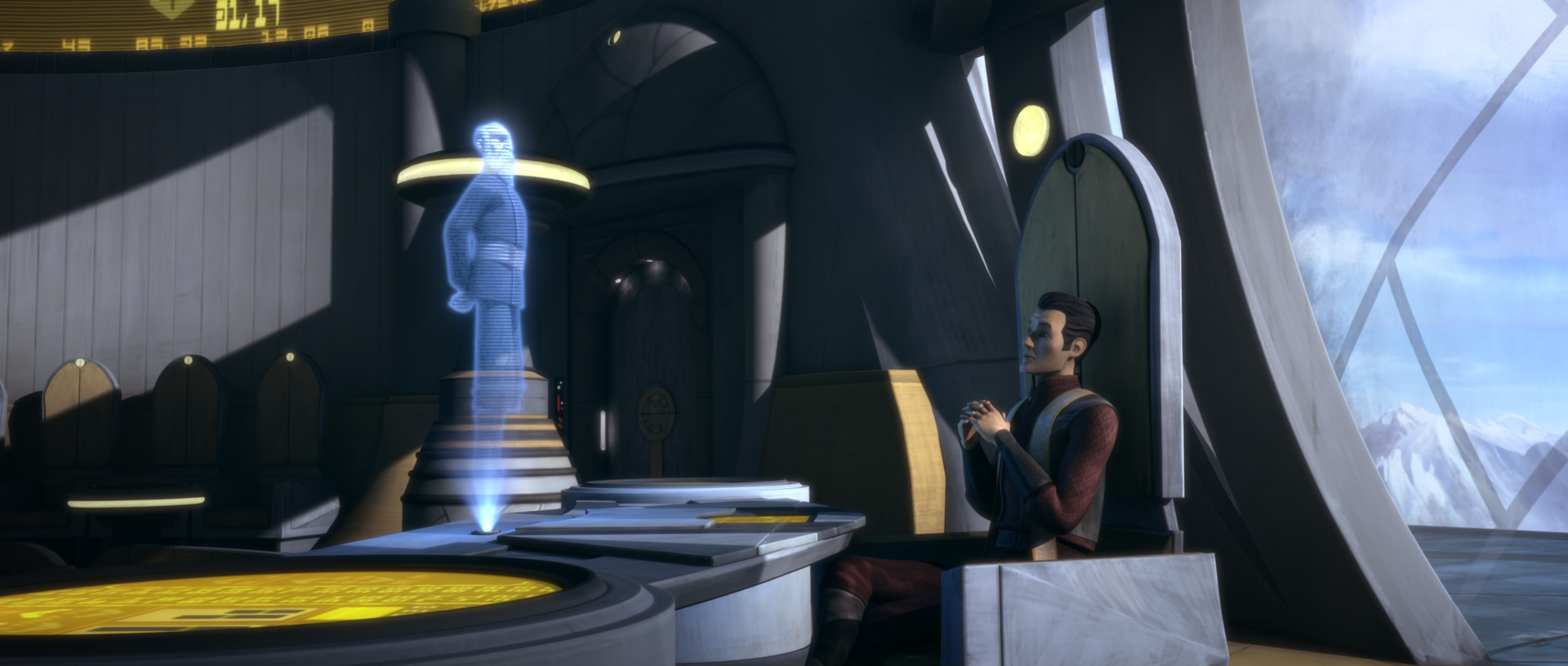 Clovis speaks with Count Dooku