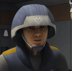 Semaj tijdens de vlucht van Mon Mothma