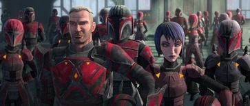 Saxon, Kast, and their troops as the Siege of Mandalore begins.