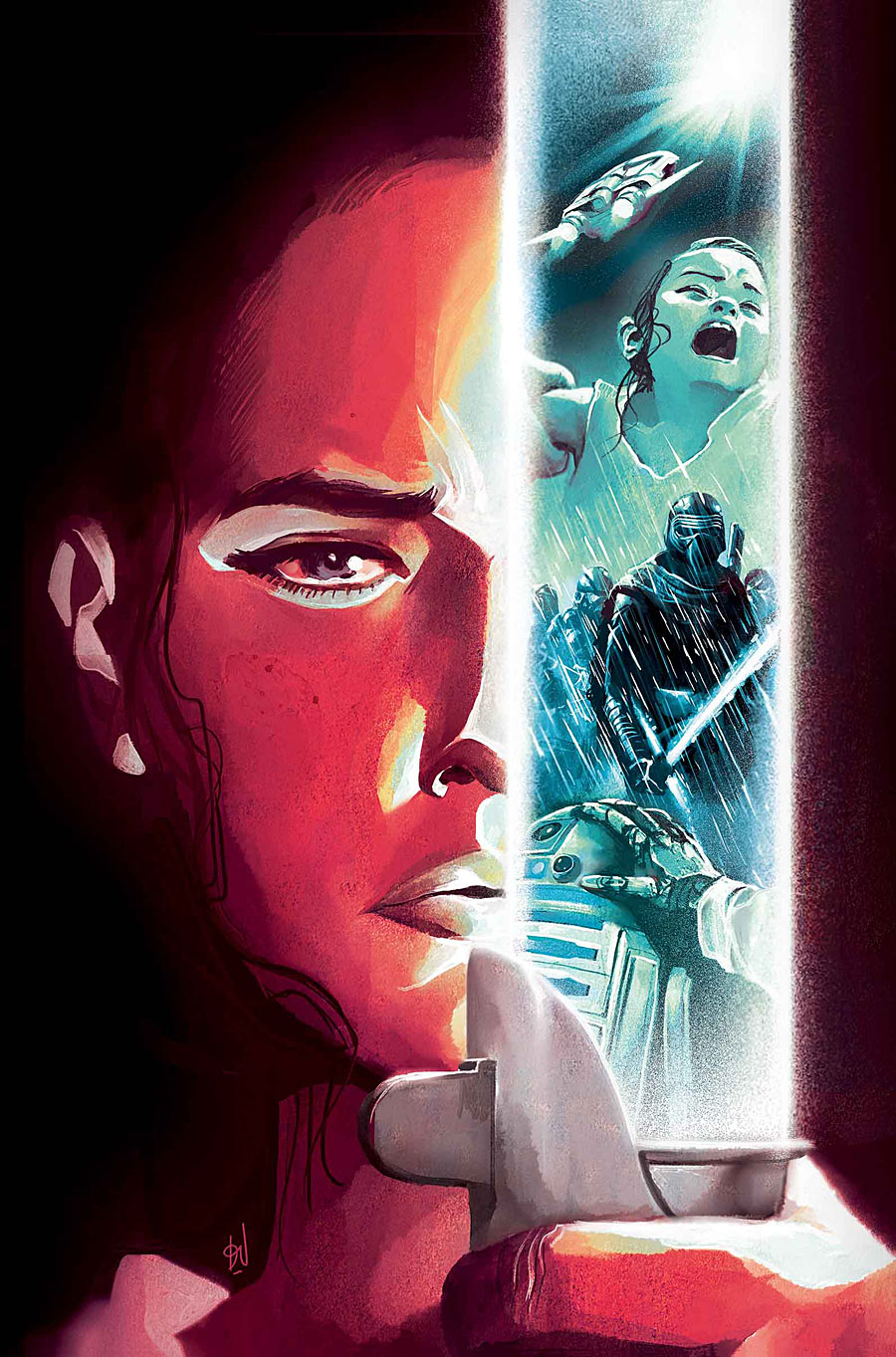 Rey experienced a Force vision upon finding the Skywalker lightsaber