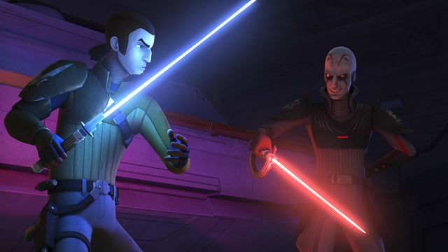 Kanan faces the Grand Inquisitor on PM-1203.