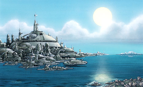 The world of Mon Calamari, which was defended by Kyp's Dozen starfighters under Ramis' command