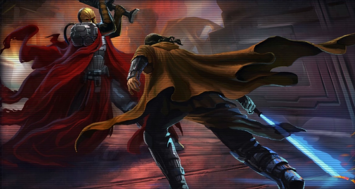 Mandalore and Revan engage in a battle to the death.