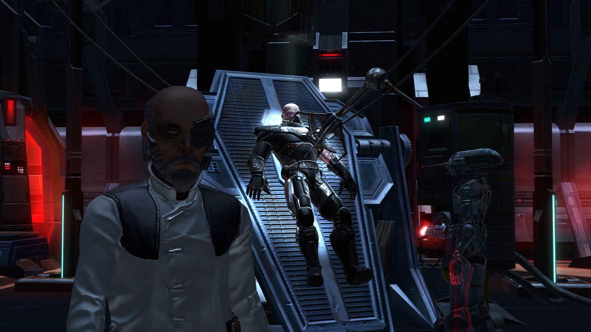 Darth Malgus breaks from his restraints.