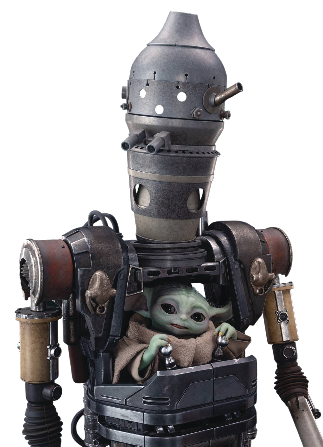 I built Grogu / Baby Yoda on his IG-12 mech from The Mandalorian