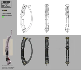 Oppo Rancisis lightsaber design