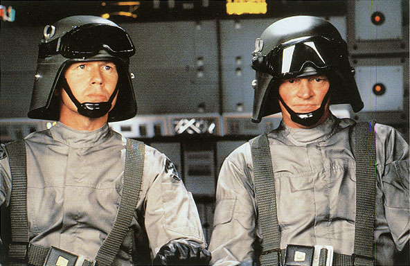 Two AT-ST drivers in uniform