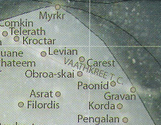 A map of the Carest system and surrounding Inner Rim space.