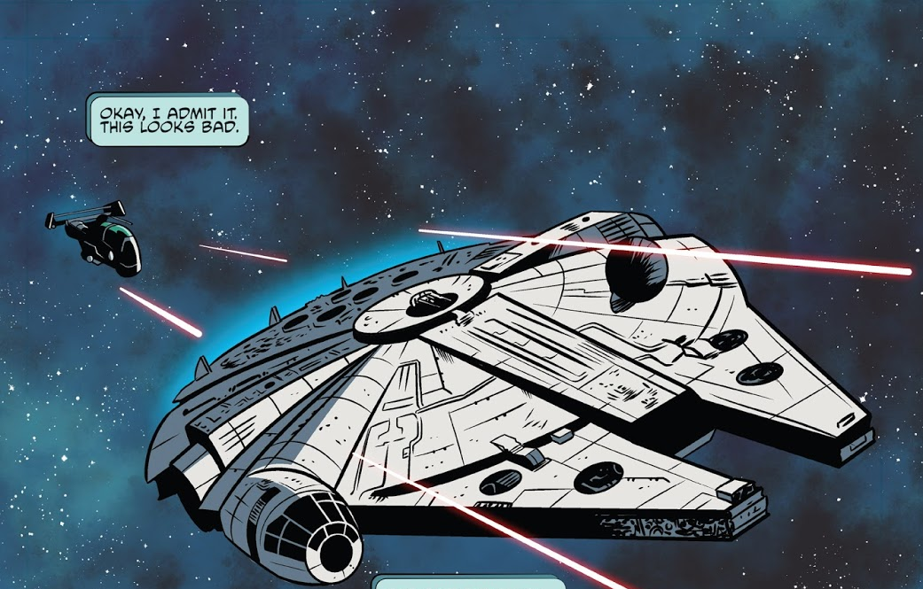 The Mist Hunter attacks the Millennium Falcon