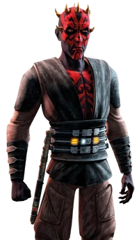 Maul (pictured) traveled across the galaxy in search for ways to destroy Sidious and Kenobi.
