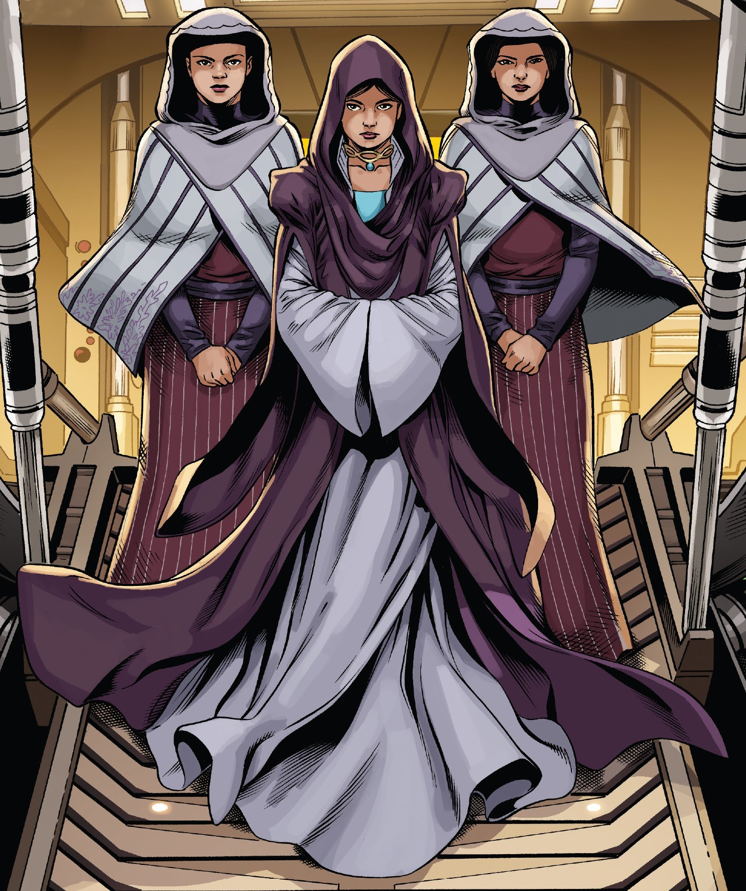 Amidala and her handmaidens on Clabron