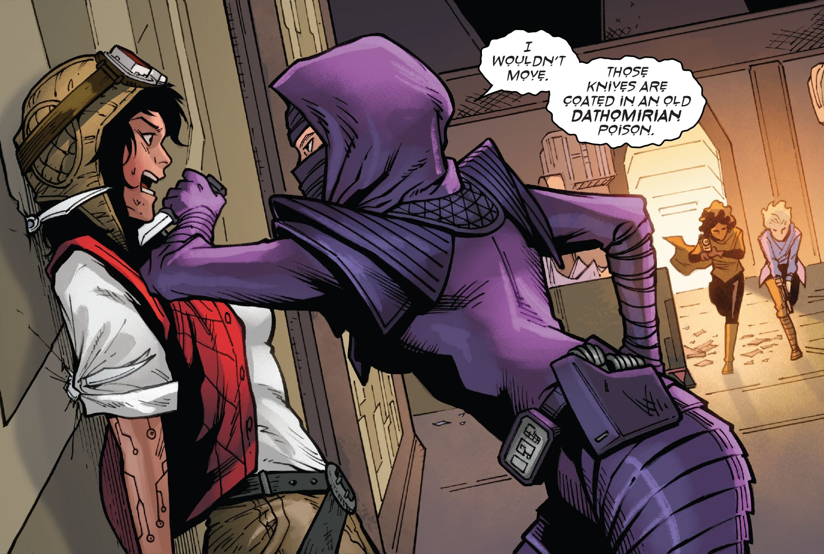 Deathstick catches Doctor Aphra aboard Vermillion.