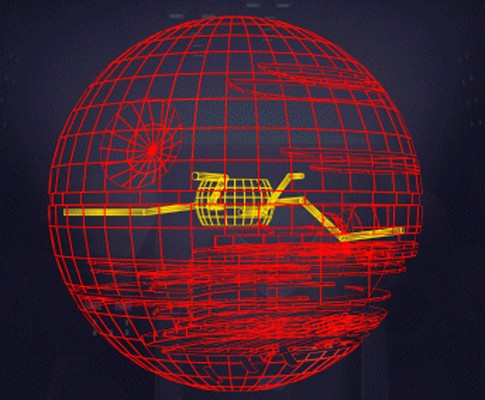 Schematic showing the Death Star II's superstructure