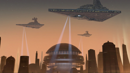 Imperial  in the skies of worlds came to mean order and progress, a stark contrast to the "mayhem" of the Old Republic.