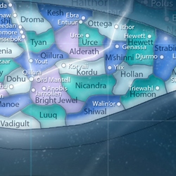 Map of the Nicandra sector, home to the Yde system