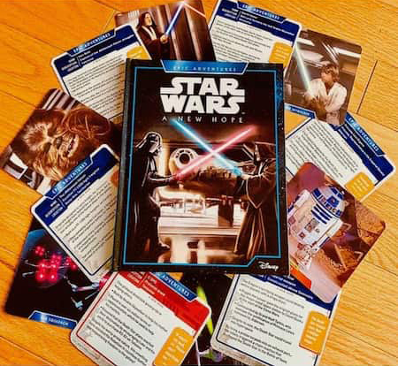 Due to the subscription service's cancelation, the fully finished A New Hope book and accompanying flashcards were never published.