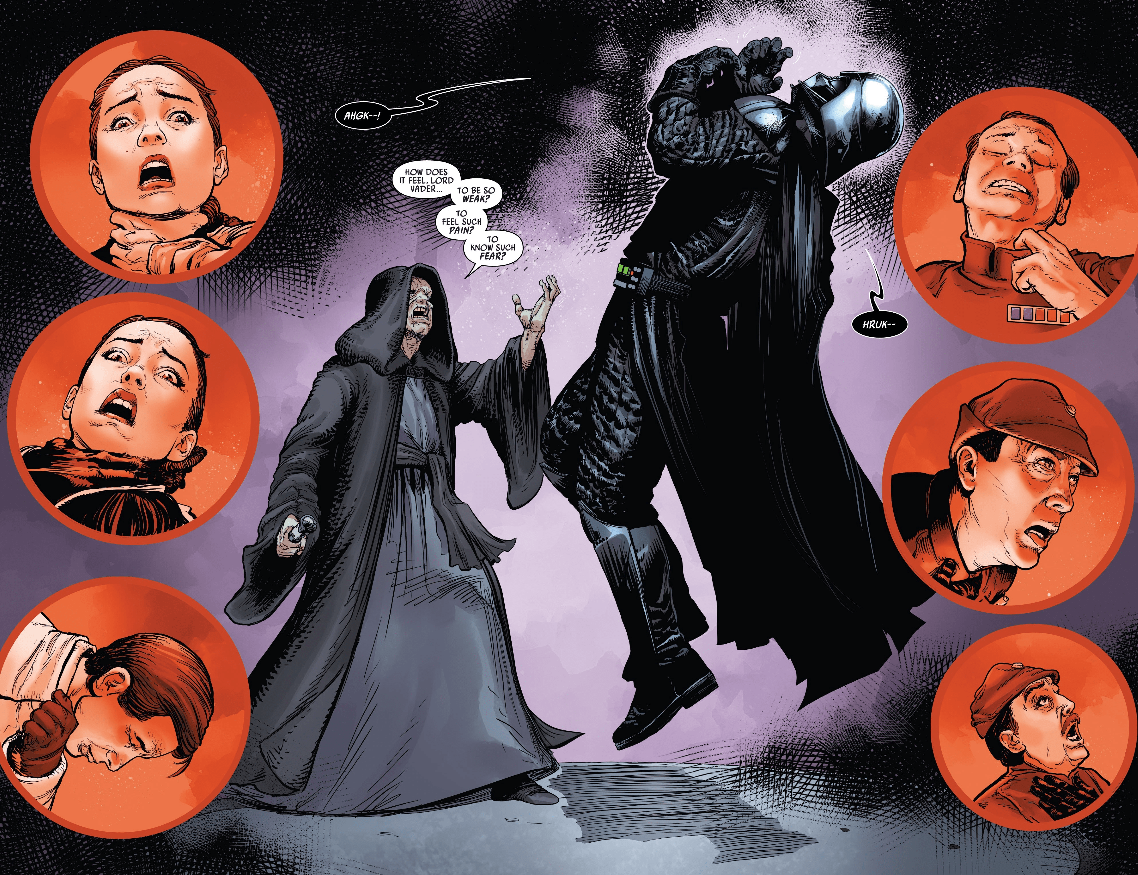 Sidious used Vader's own method of punishment against him.