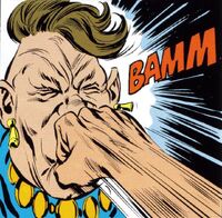 Drebble receives a punch in the face.