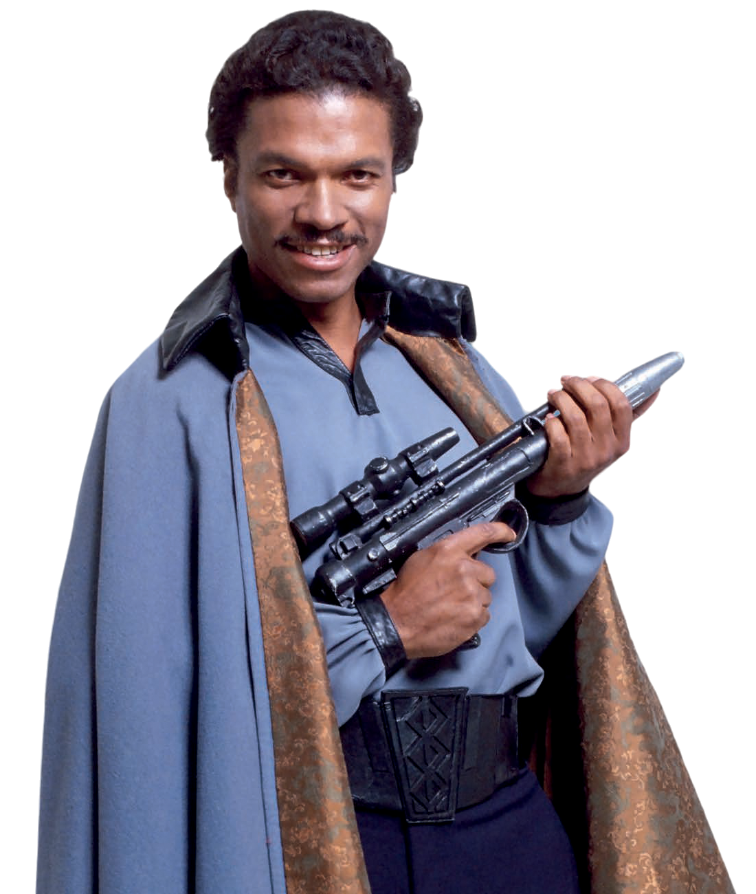 Lando wielding a DH-17 blaster pistol