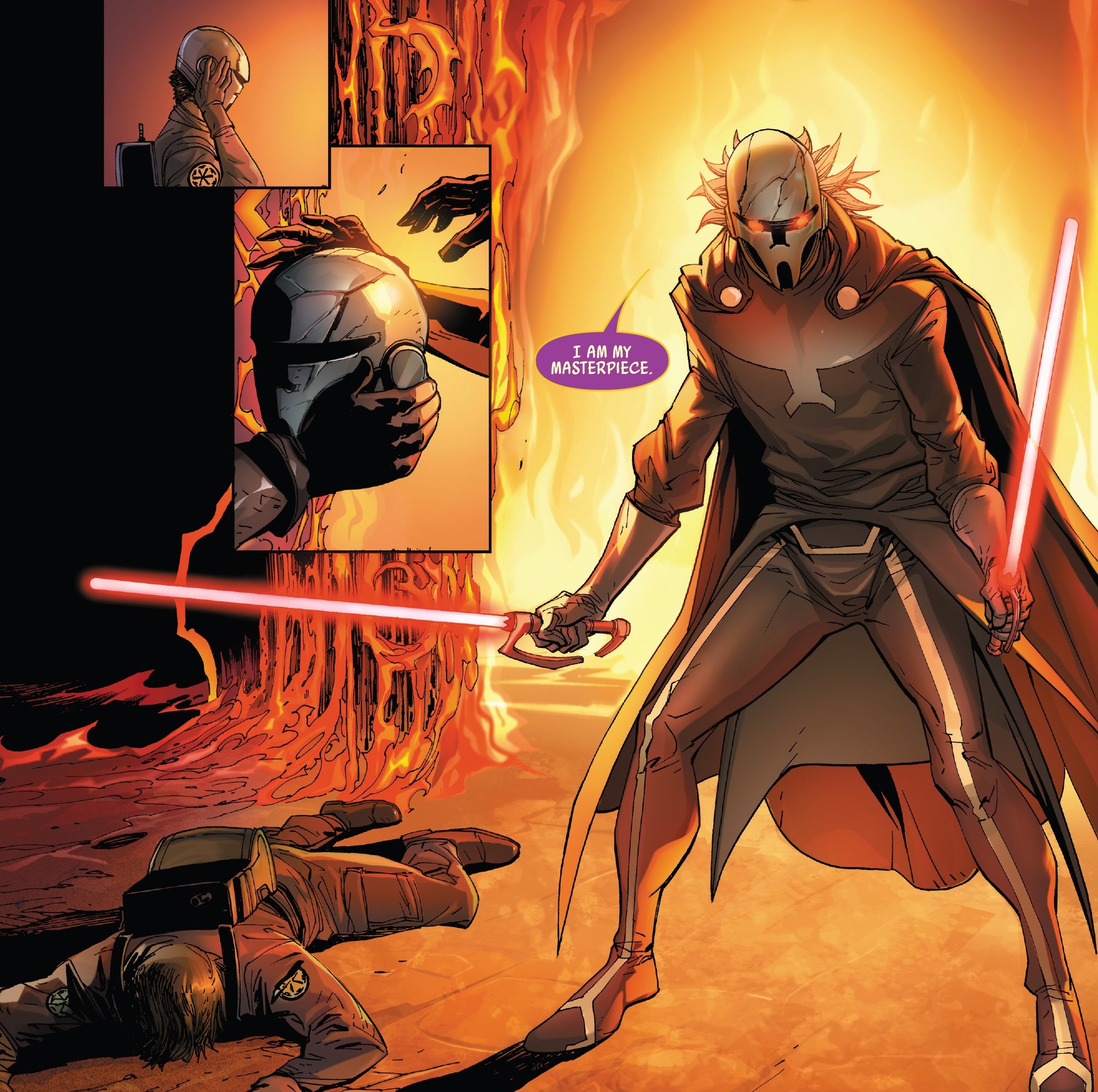 Momin resurrects himself through the portal inside the Sith cave.