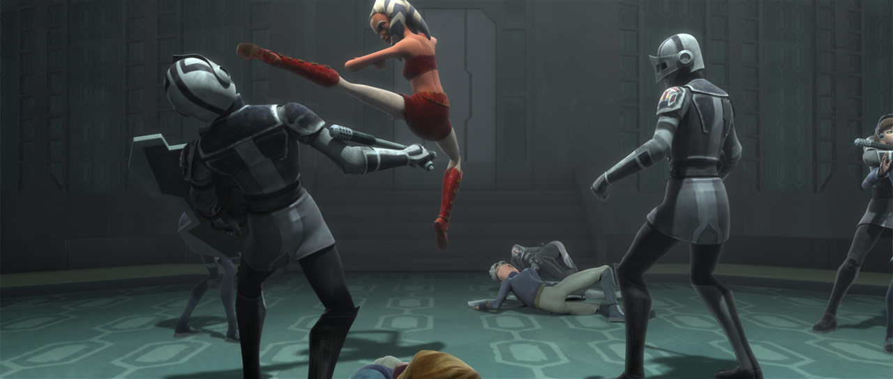 Ahsoka helped Duchess Satine expose corruption on Mandalore.