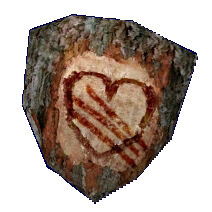 A Chak heart, made from a bit of bark from the Great Tree