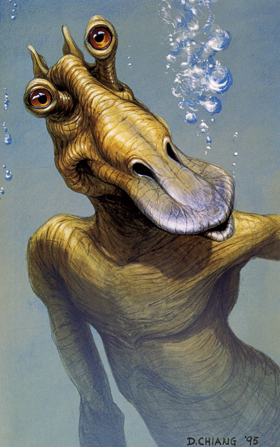 Concept art of Jar Jar Binks