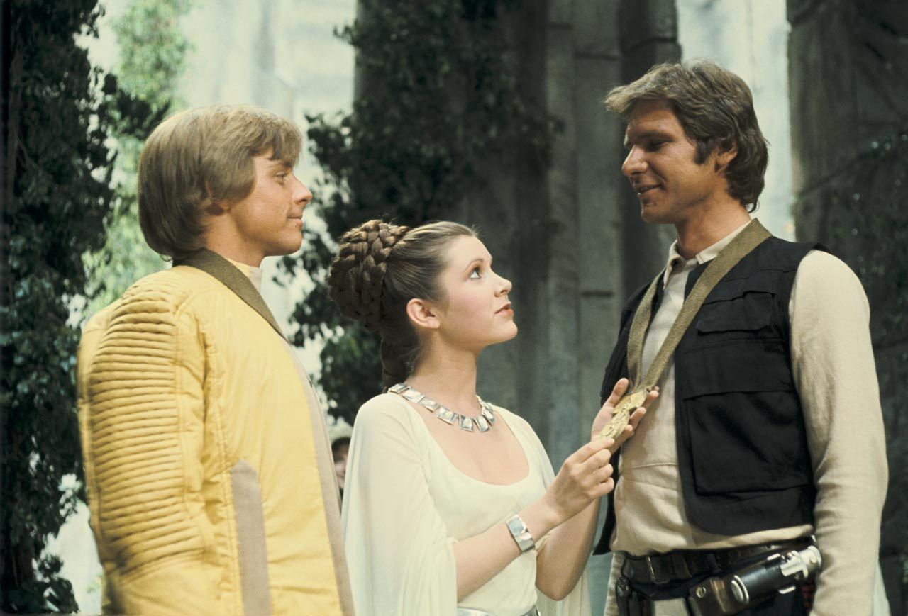 Luke joined the Rebel Alliance, and befriended Han Solo and Princess Leia Organa.