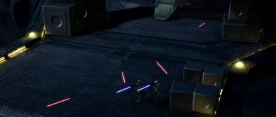 Rex e Cody attaccati dai Droidi Commando.