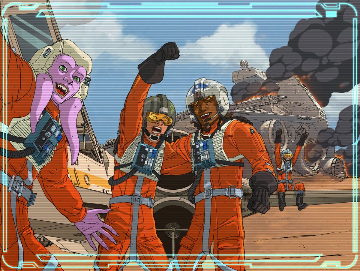 Yeager and his squadron on Jakku.