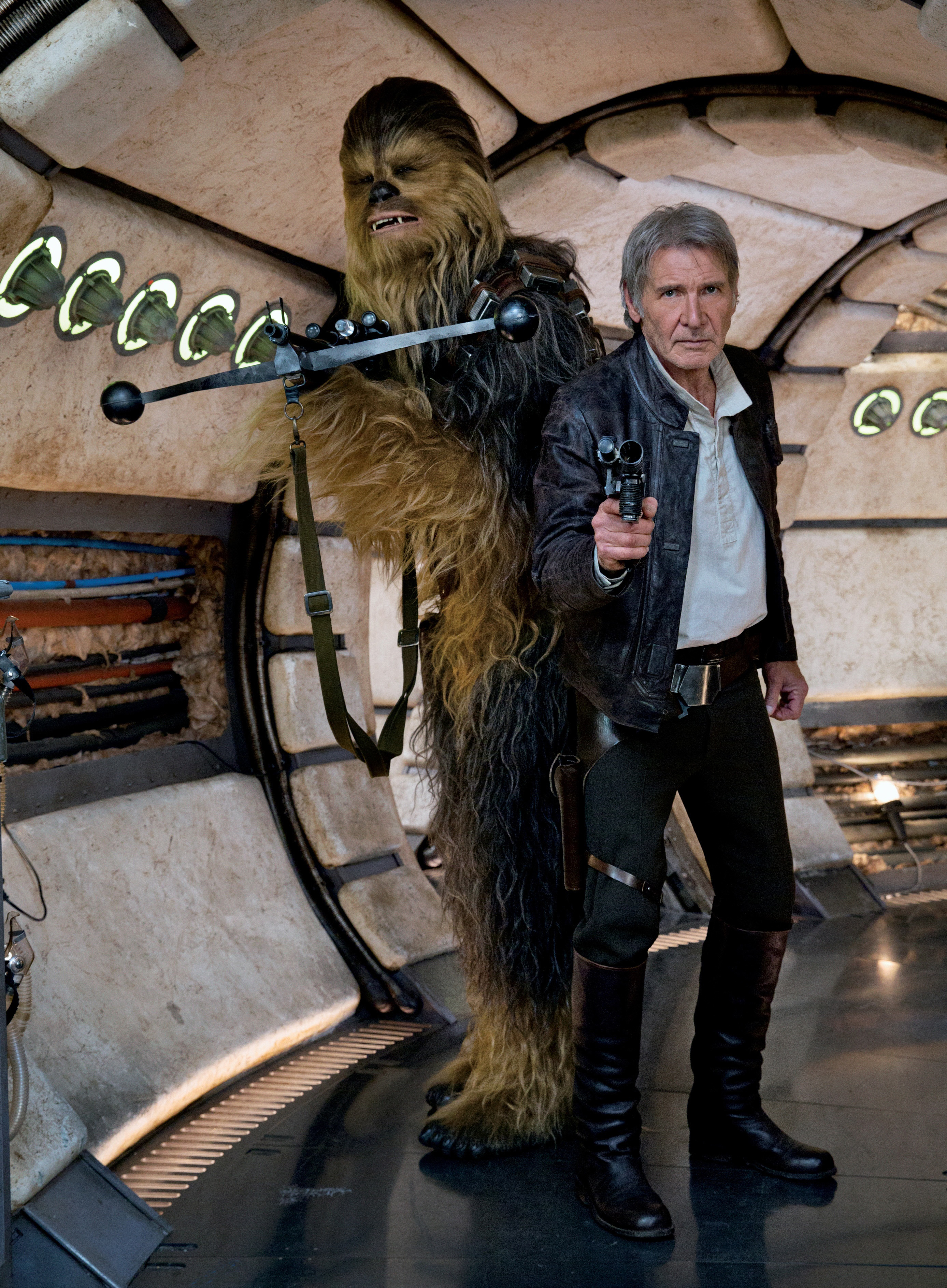 Mayhew donned the Chewbacca costume for the last time in The Force Awakens.