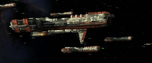 A Republic fleet during the Jedi Civil War.