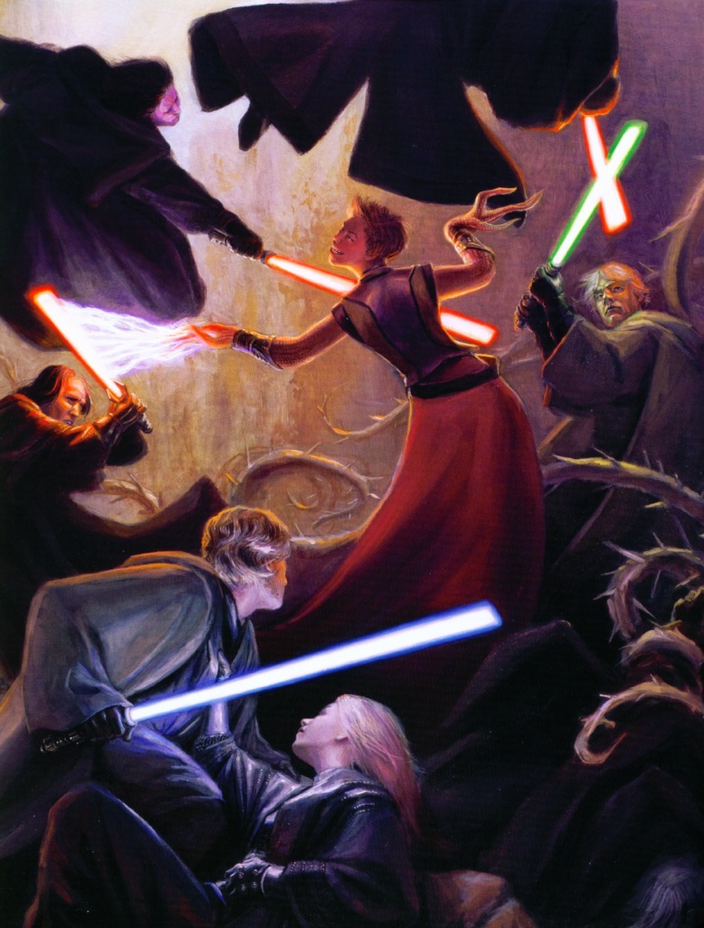 Callista's body, used by Abeloth, fighting the Jedi and Sith