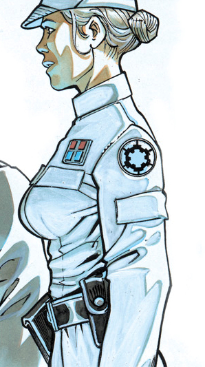 Deena Shan disguised as an Imperial science officer.