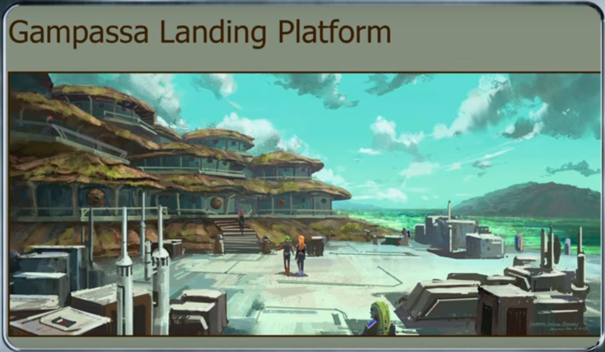 Concept art of the Gampassa Landing Platform