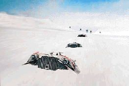 Rebel snowspeeders employ Chiffonage's Attack Pattern Delta at the Battle of Hoth.