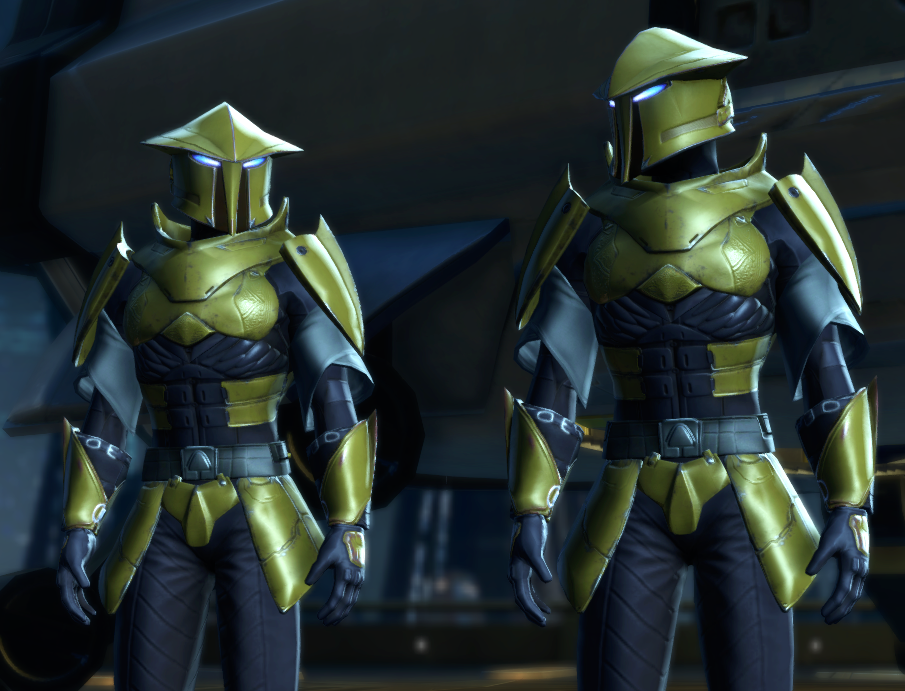 Theron and the Commander infiltrate the Palace dressed as Zakuul Knights.